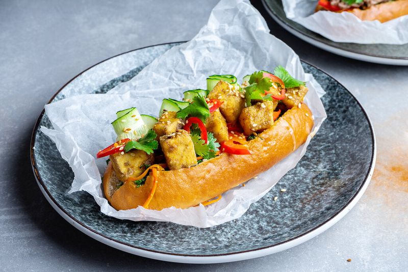 Asian-Inspired Tofu Banh Mi