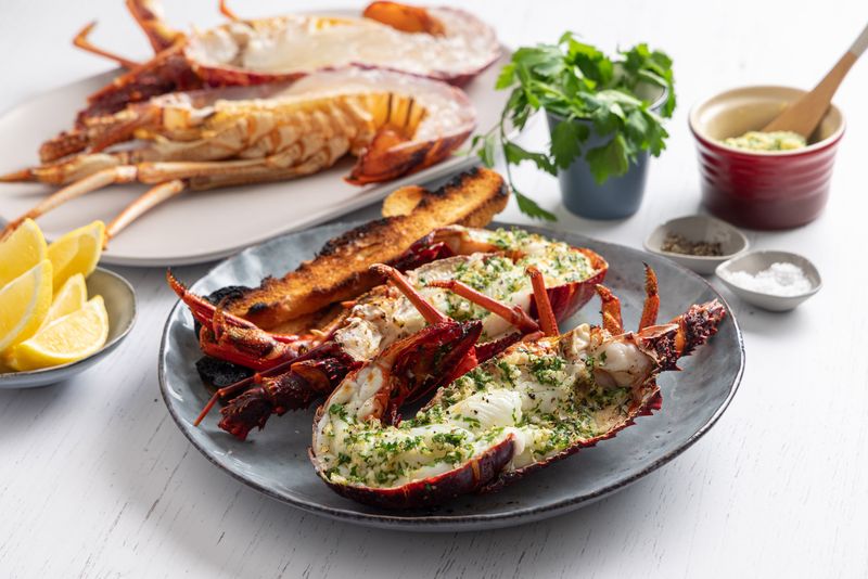 Garlic Butter Grilled Lobster