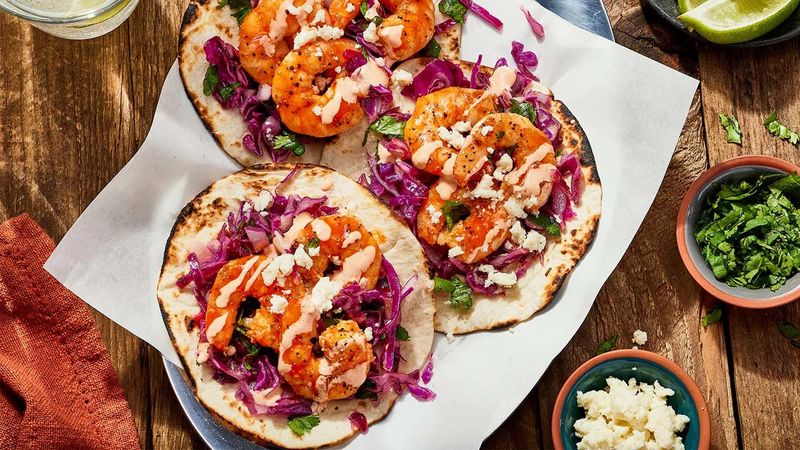 Spicy Sriracha Shrimp Tacos