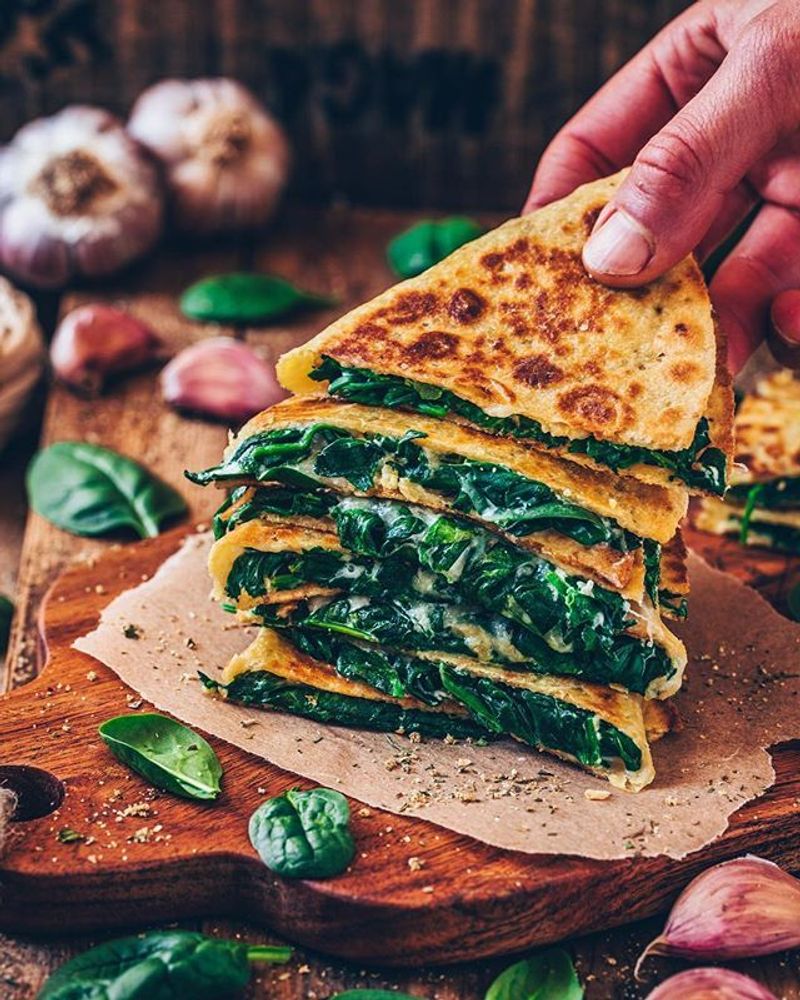 Cheesy Spinach Quesadillas