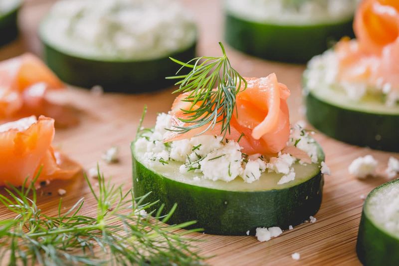 Cucumber and Smoked Salmon Bites