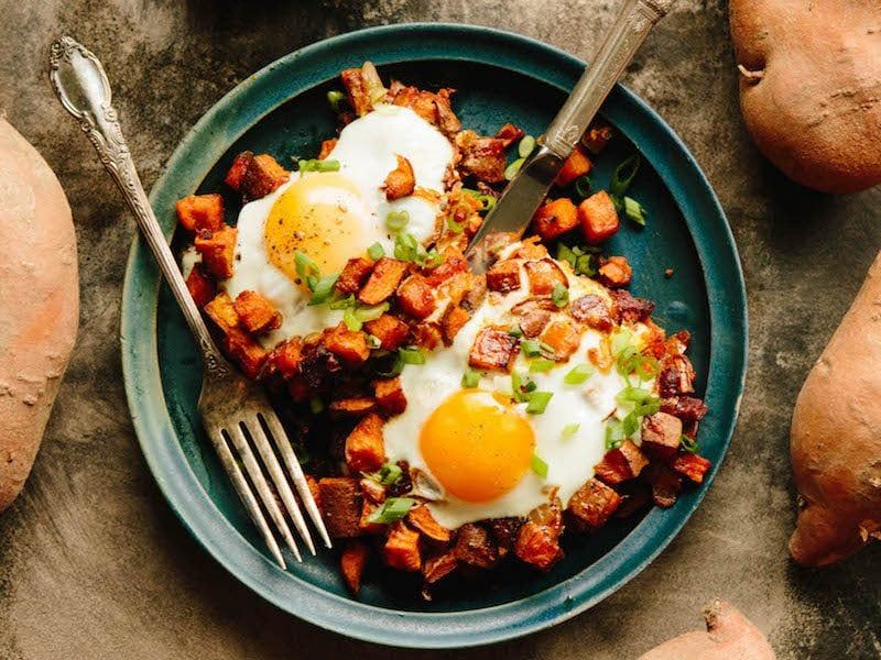Spicy Chorizo and Sweet Potato Hash