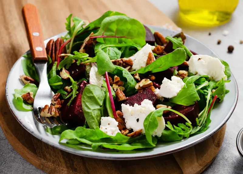 Roasted Beet and Goat Cheese Salad