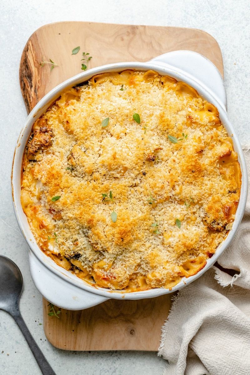 Four Cheese Cauliflower Broccoli Bake