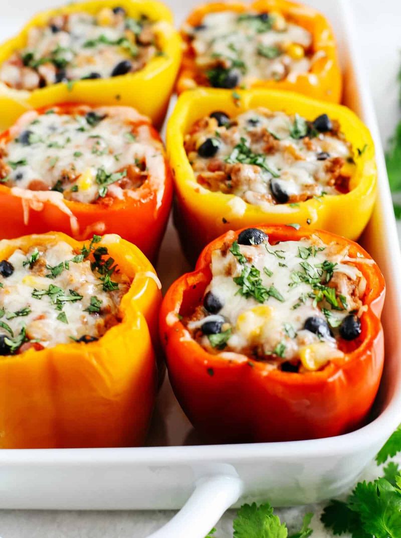 Bean Stuffed Bell Peppers