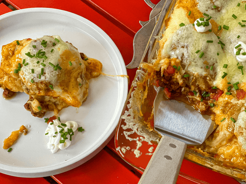 Chili Cheese Potato Casserole