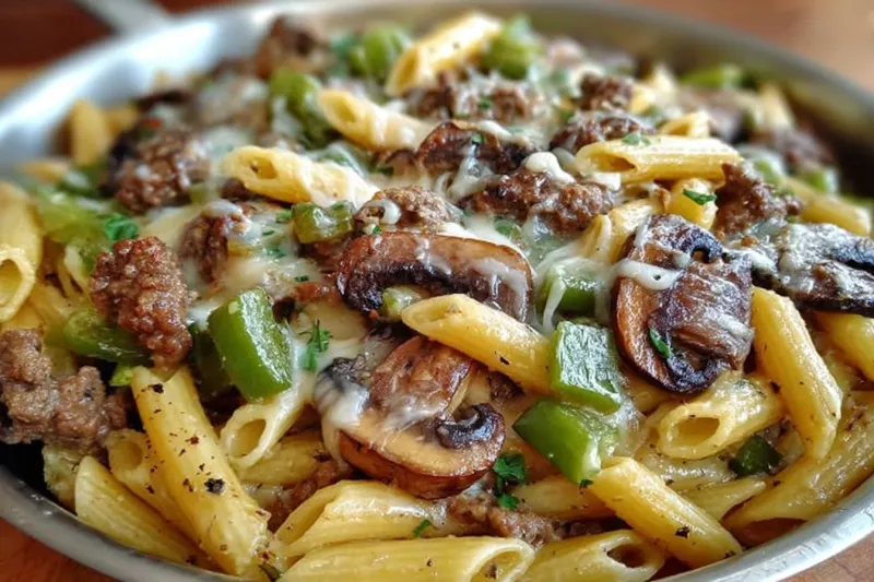 Cheesesteak Pasta Casserole