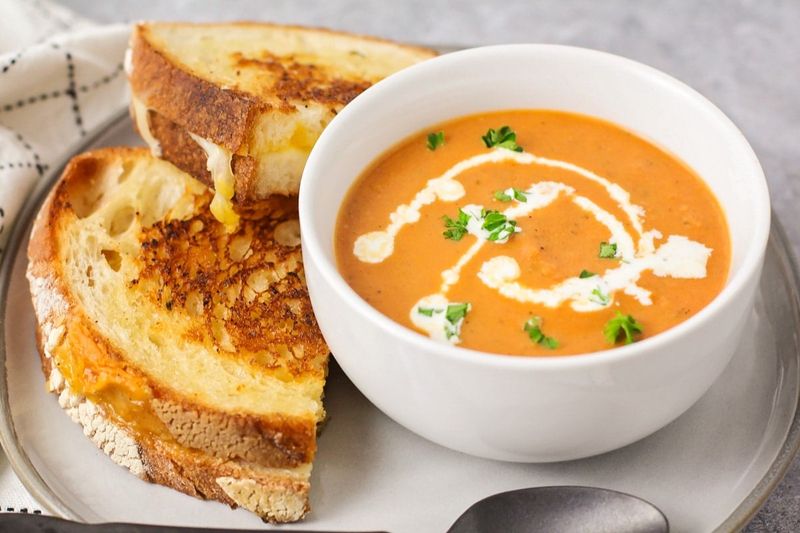Grilled Cheese and Tomato Soup
