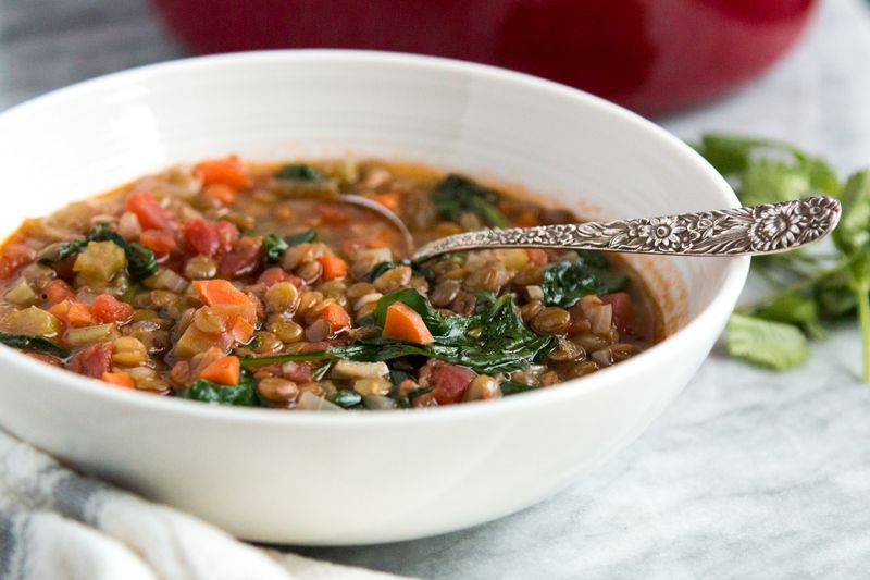 Lentil Soup with Spinach