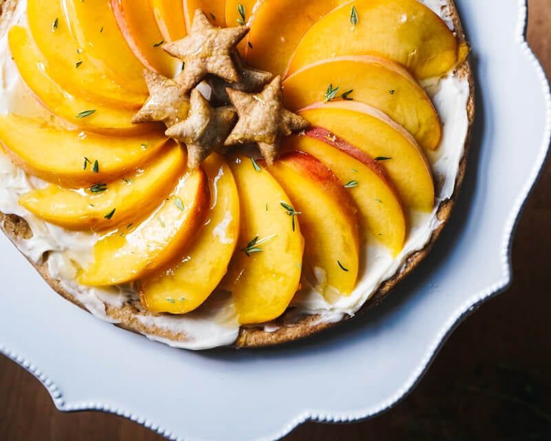 Peach Basil Tart