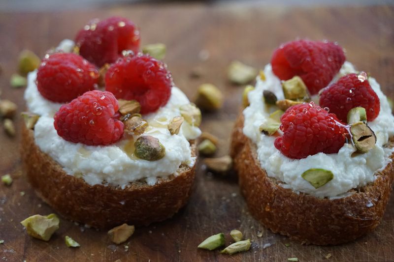 Ricotta & Raspberry Jam Toast