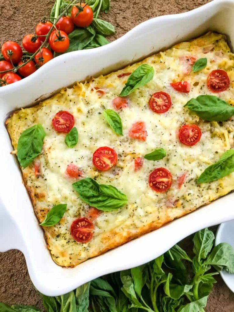 Tomato and Basil Breakfast Casserole