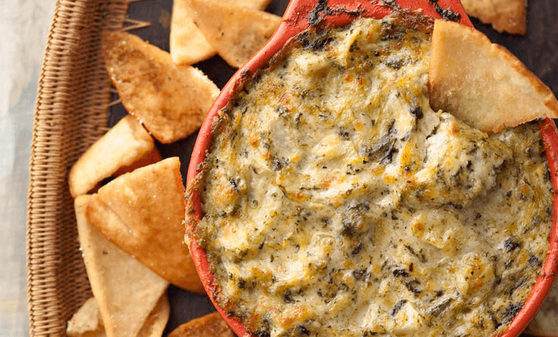 Spinach Artichoke Dip with Pita