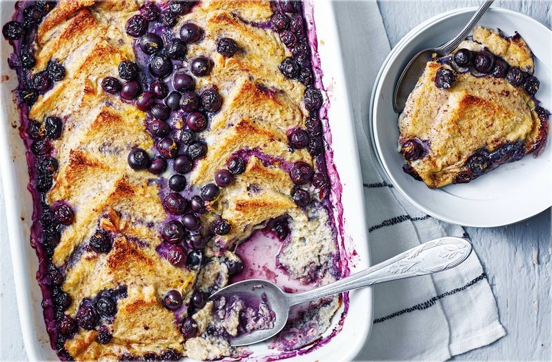 Blueberry Lemon Bread Pudding