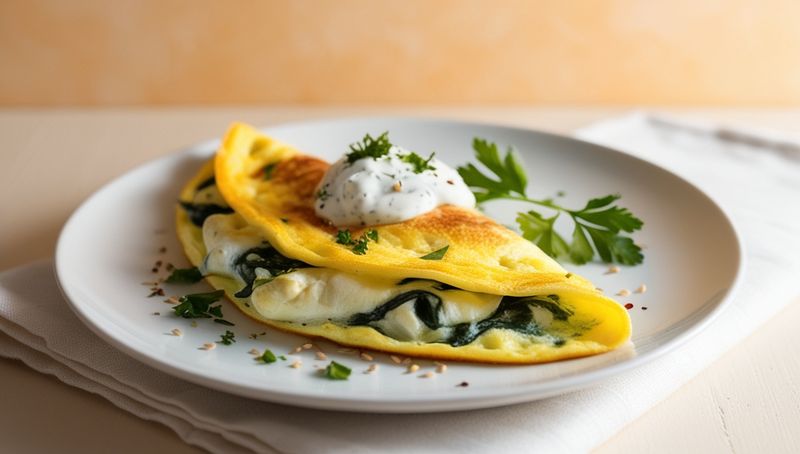 Spinach and Feta Omelette