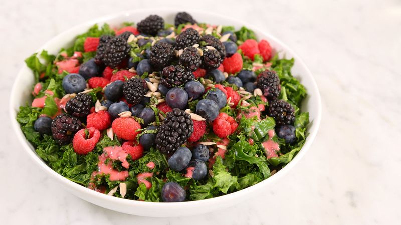 Berry Kale Yogurt Salad