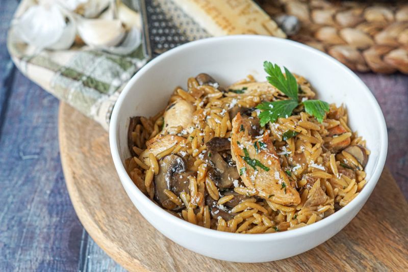 One-Pot Chicken and Mushroom Orzo