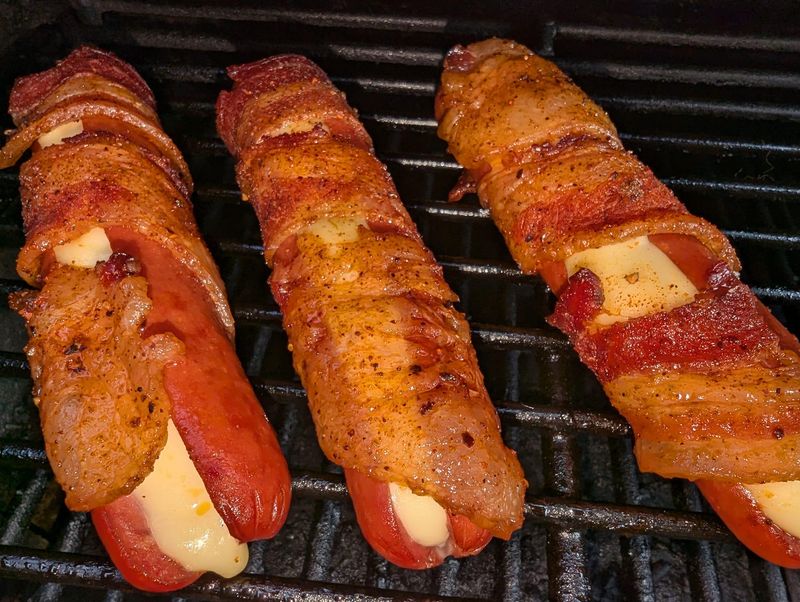 Bacon-Wrapped Hot Dog