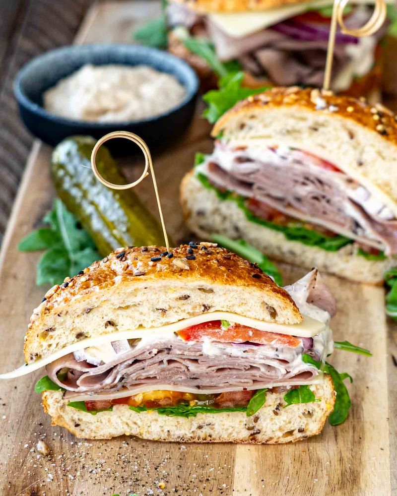 Roast Beef and Swiss Sandwich