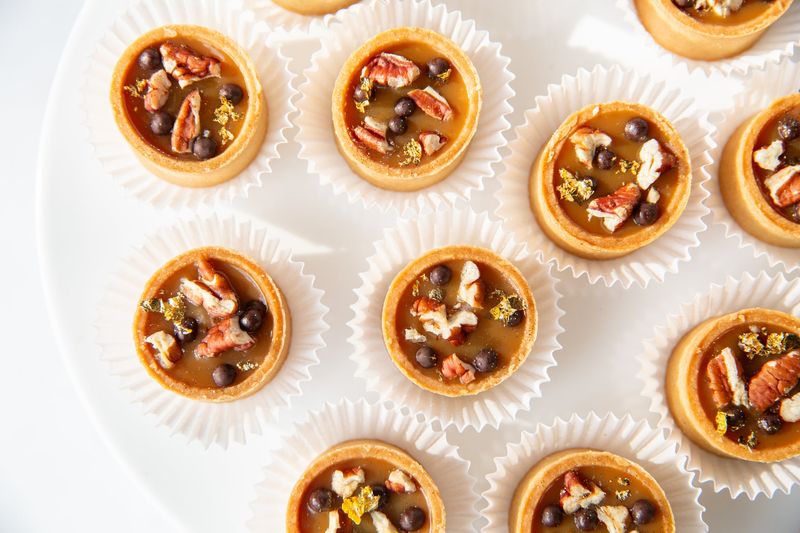 Mini Pecan Tarts with Caramelized White Chocolate