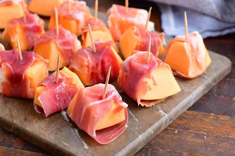 Prosciutto Wrapped Melon Balls