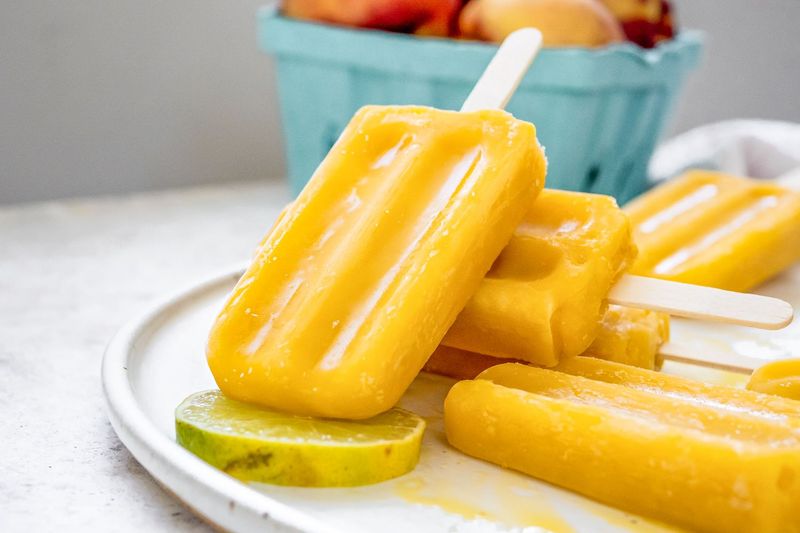 Peach Bellini Popsicles