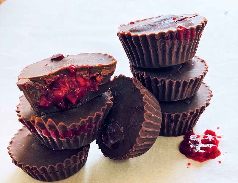 Dark Chocolate Raspberry Cups