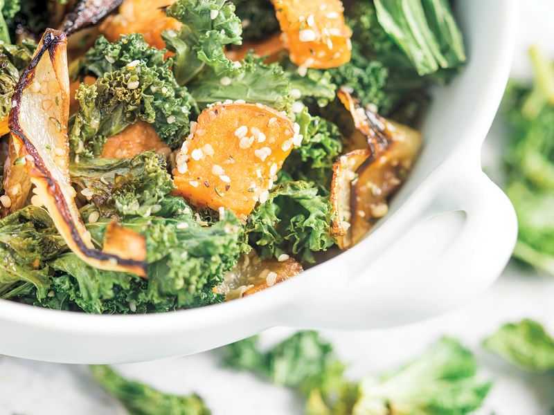 Roasted Sweet Potato and Kale