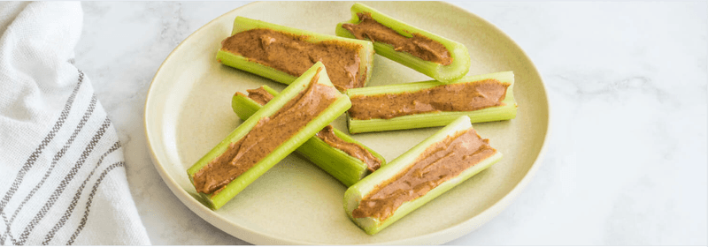 Almond Butter on Celery Sticks
