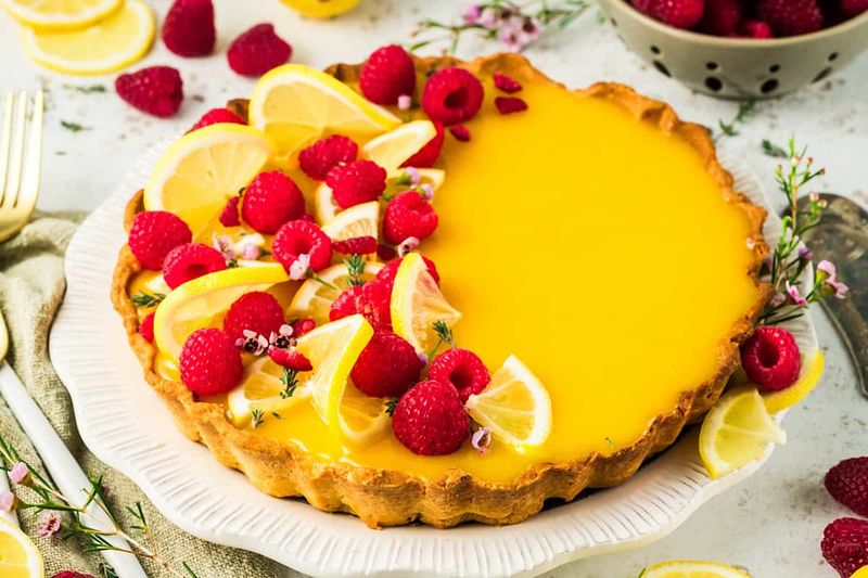 Raspberry Lemon Curd Tart
