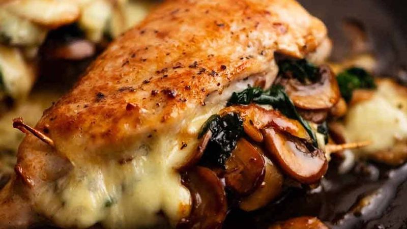 Mushroom-Stuffed Chicken Breasts