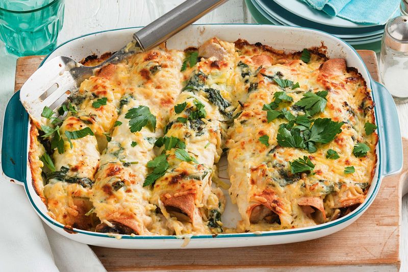 Mushroom Soup Enchiladas