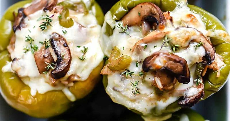 Mushroom Soup Stuffed Peppers