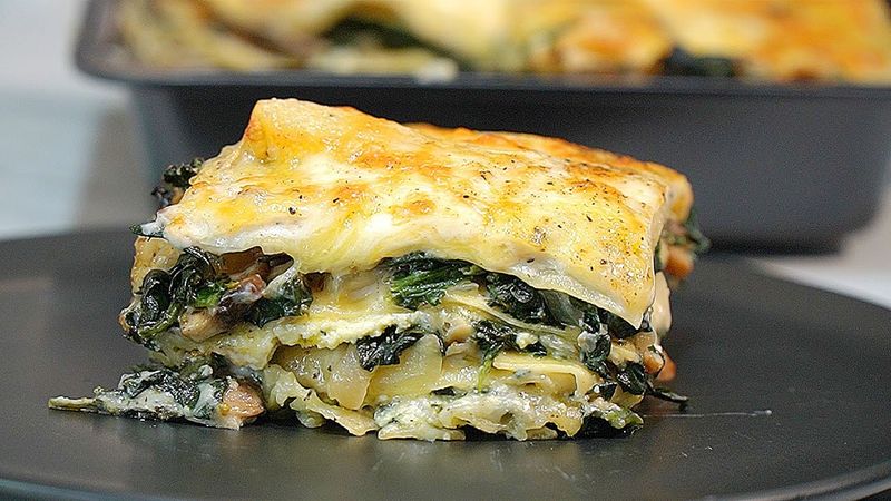 Mushroom and Spinach Lasagna
