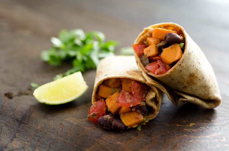 Sweet Potato and Black Bean Burrito
