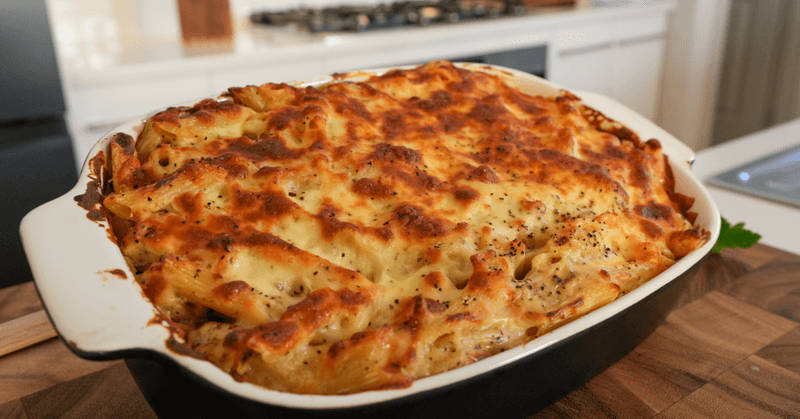 Chicken Alfredo Pasta Bake