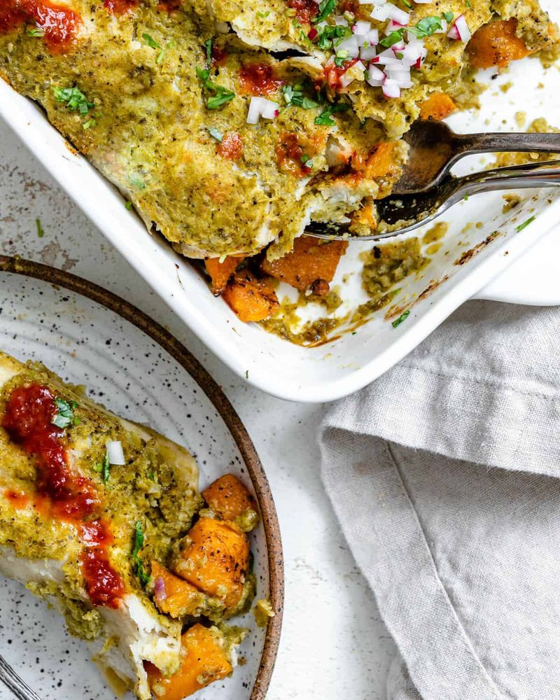 Pumpkin and Black Bean Enchiladas
