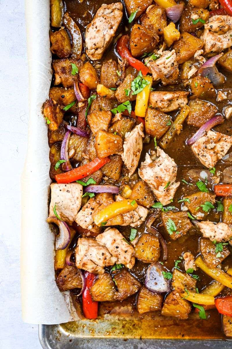 Honey Sriracha Chicken with Pineapple