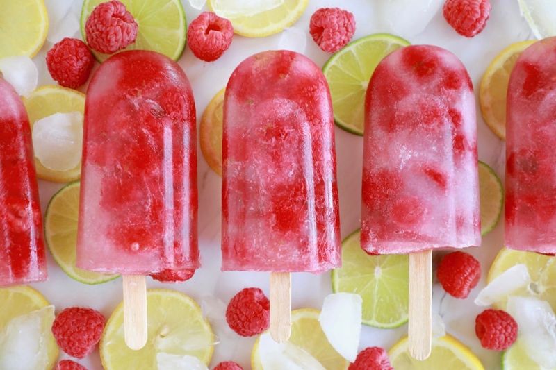 Raspberry Lemonade Popsicles