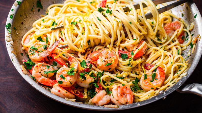 Quick Garlic Shrimp Pasta
