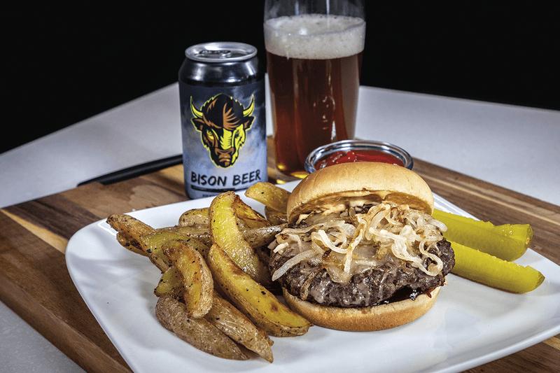 North Dakota: Prairie Bison Cheeseburger