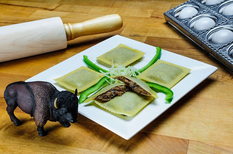 North Dakota: Bison Ravioli at Mezzaluna, Fargo