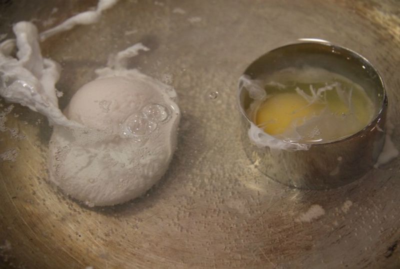 Cracking Eggs Directly Into Water