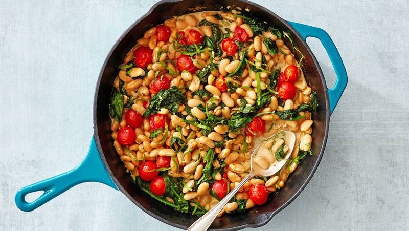 One-Pan Tuscan White Bean Skillet