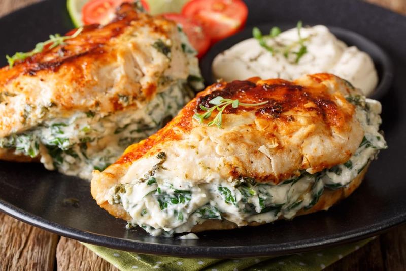 Spinach and Feta Stuffed Chicken Breast
