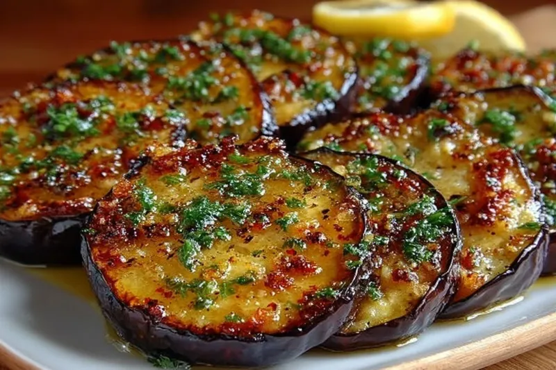 Onion Soup Baked Eggplant