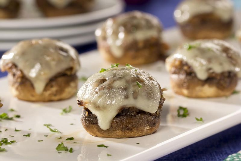 Onion Soup Stuffed Mushrooms