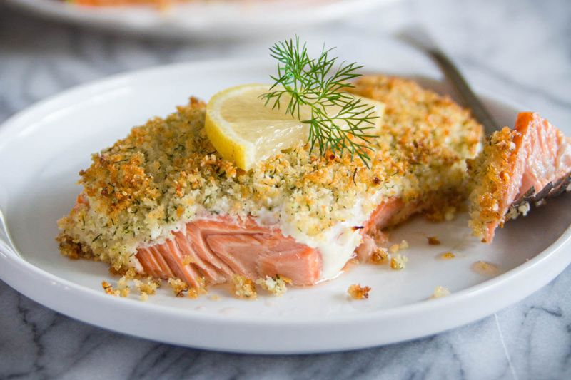 Onion Soup Crusted Salmon