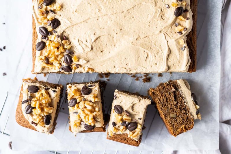 Coffee Walnut Sheet Cake