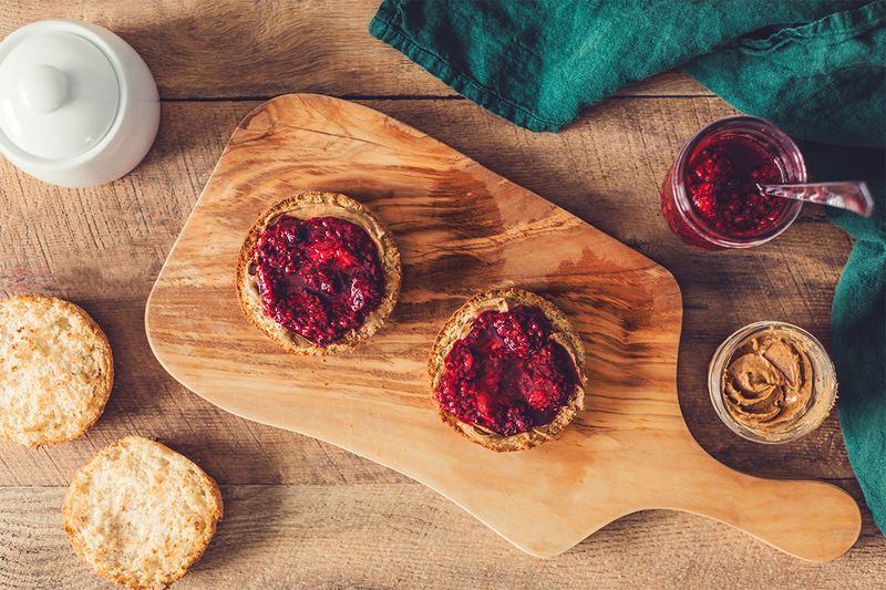 Nut Butter and Jam English Muffin